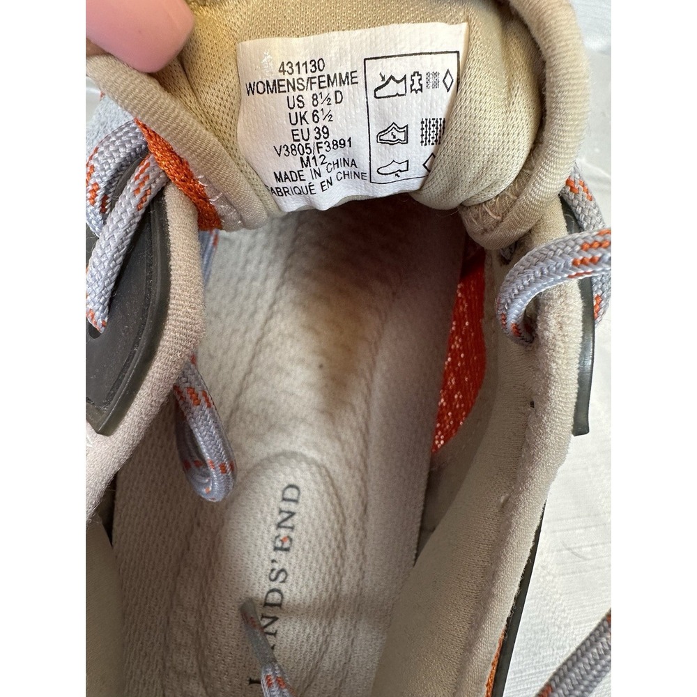 Lands End Trekker Women US 8 1/2 trail Running Shoes GrayOrange Outdoor Hiking - Picture 5 of 6
